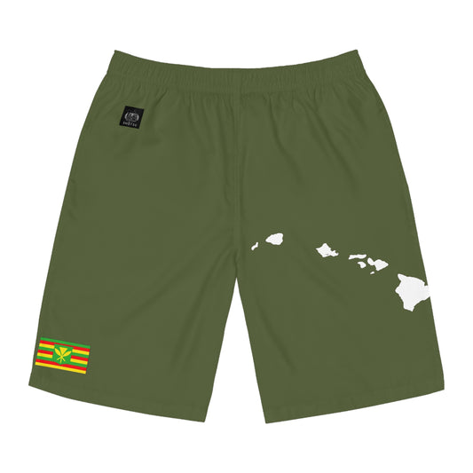 Hawaiian Pride Board Shorts Green