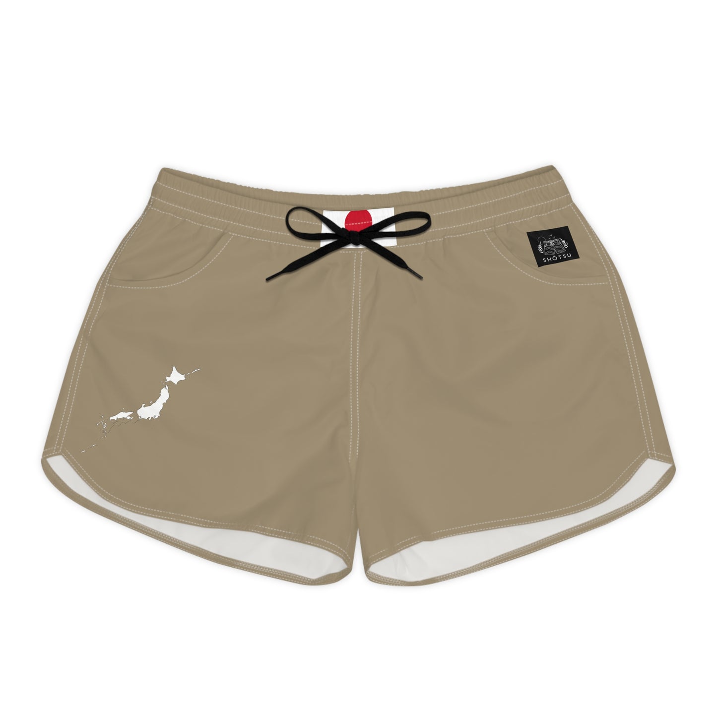 Japanese Pride Women's Casual Shorts White/Khaki