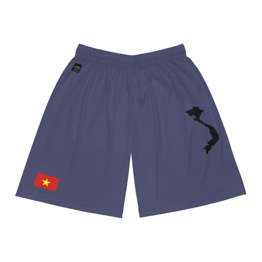 Vietnamese Pride Basketball Shorts Blue